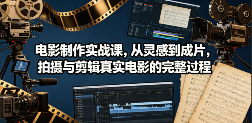 电影制作实战课，从灵感到成片，拍摄与剪辑真实电影的完整过程【原创双语字幕】-百货大全