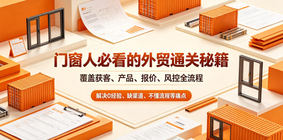 门窗人必看的外贸通关秘籍，块覆盖获客、产品、报价、风控全流程，解决0经验、缺渠道、不懂流程等痛点-百货大全