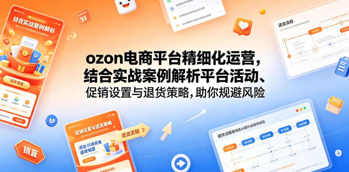 ozon电商平台精细化运营，结合实战案例解析平台活动、促销设置与退货策略，助你规避风险、提升销量-百货大全
