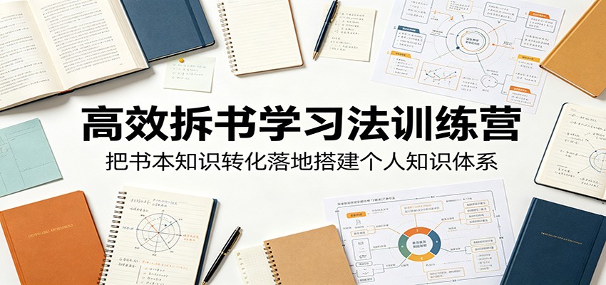 高效拆书学习法训练营，把书本知识转化落地搭建个人知识体系-百货大全