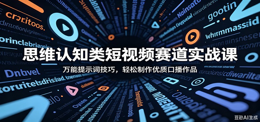 思维认知类短视频赛道实战课：万能提示词技巧，轻松制作优质口播作品-百货大全