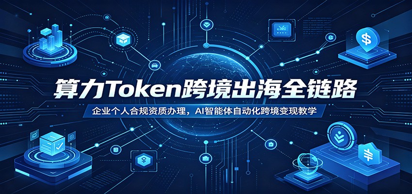 算力Token跨境出海全链路：企业个人合规资质办理，AI智能体自动化跨境变现教学-百货大全
