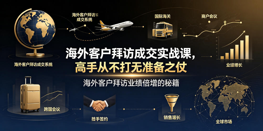海外客户拜访成交实战课，高手从不打无准备之仗，海外客户拜访业绩倍增的秘籍-百货大全