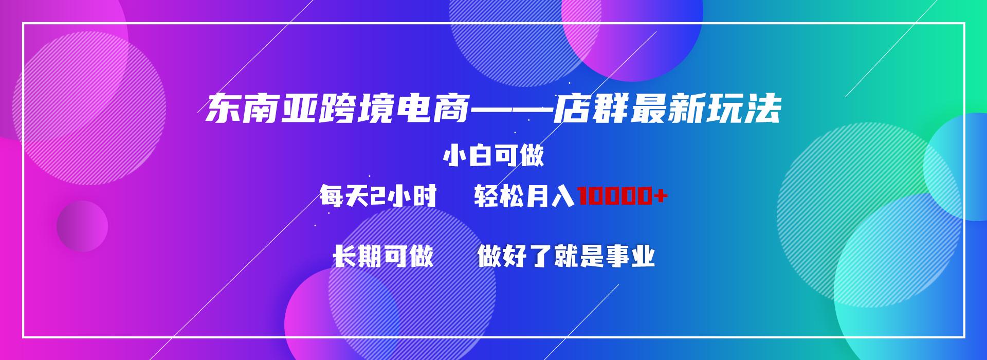 东南亚跨境电商店群新玩法2—小白每天两小时 轻松10000+-百货大全