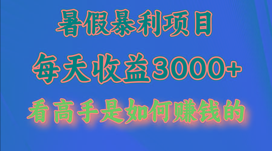 暑假暴力项目 1天收益3000+,视频号,快手,不露脸直播.次日结算-百货大全