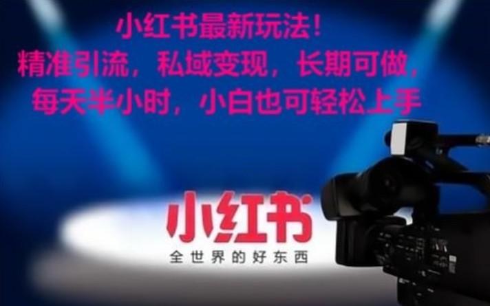 小红书最新玩法!精准引流,私域变现,长期可做,每天半小时,小白也可轻松上手-百货大全