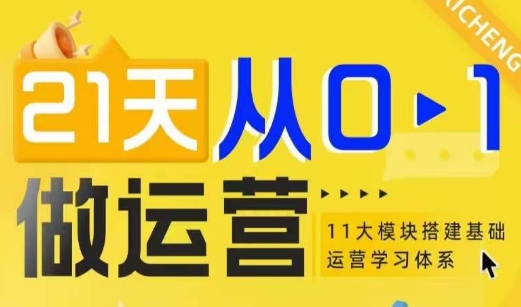 21天从0-1做运营，11大维度搭建基础运营学习体系-百货大全