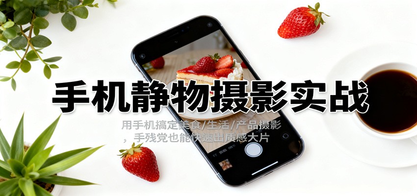 手机静物摄影实战，用手机搞定美食/生活/产品摄影，手残党也能快速出质感大片-百货大全