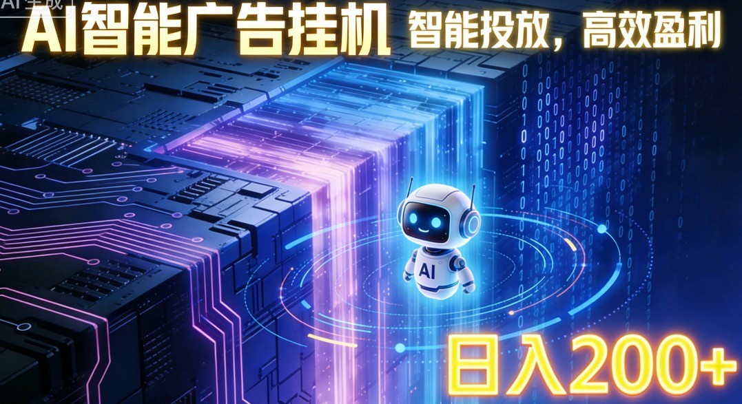 ai智能广告挂机项目,合规挂载广告即可赚取收益,单日收益可达400~500+-百货大全