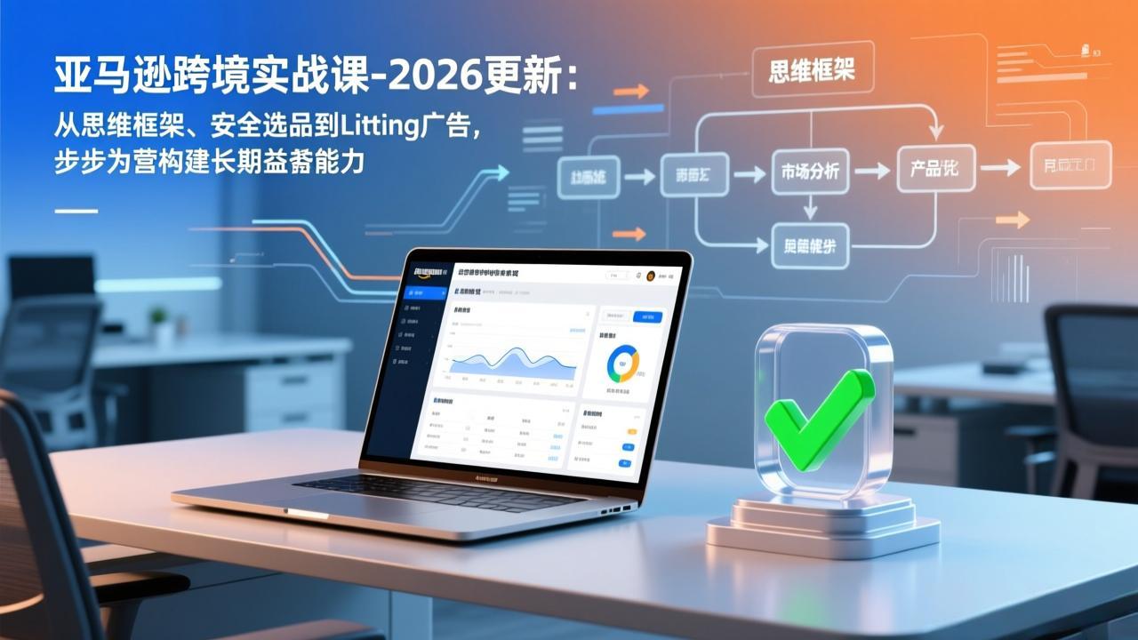 亚马逊跨境实战课-2026更新:从思维框架、安全选品到Listing广告,步步为营构建长期盈利能力-百货大全