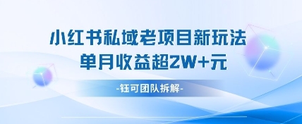 小红书私域项目新玩法,单月变现过W+-百货大全