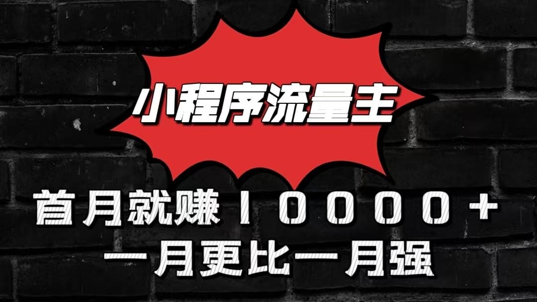 小程序流量主首月就赚10000+,一月更比一月强!小本创业首选-百货大全