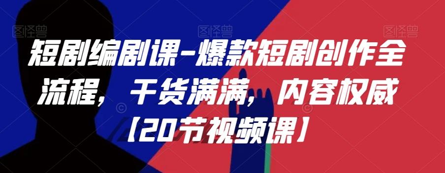短剧编剧课-爆款短剧创作全流程,干货满满,内容权威【20节视频课】