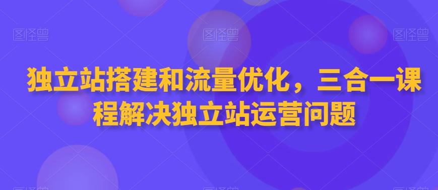 独立站搭建和流量优化，三合一课程解决独立站运营问题-百货大全