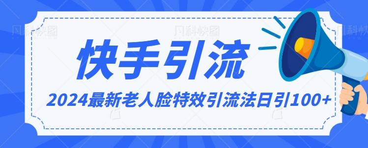 2024全网最新讲解老人脸特效引流方法，日引流100+，制作简单，保姆级教程【揭秘】-百货大全