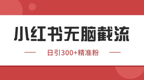 小红书只要你有同行就能获客,独家野路子获客玩法,暴力截流【揭秘】