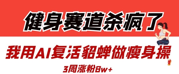 健身赛道杀疯了？我用AI复活貂蝉做瘦身操，3周涨粉8W-百货大全
