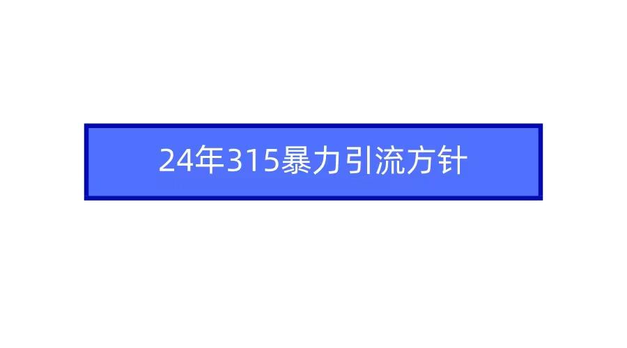 2024年自媒体爆款视频制作，快速涨粉暴力引流方针！-百货大全