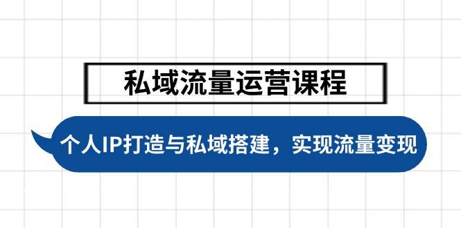 私域流量运营课程，个人IP打造与私域搭建，助力学员实现流量变现-百货大全