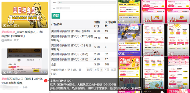 美团神券/神会员_入门级教程,外卖券膨胀推广项目【蓝海市场攻略】-百货大全