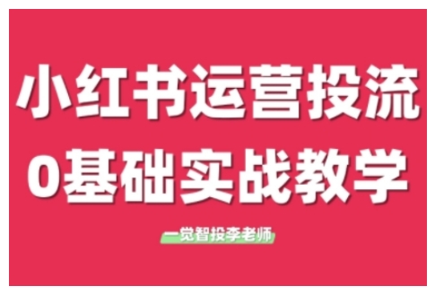 小红书运营投流，小红书广告投放从0到1的实战课，学完即可开始投放(更新)-百货大全